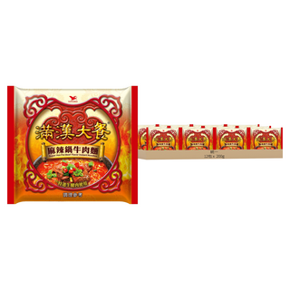 統一 滿漢大餐 麻辣鍋牛肉麵 200g, 12包