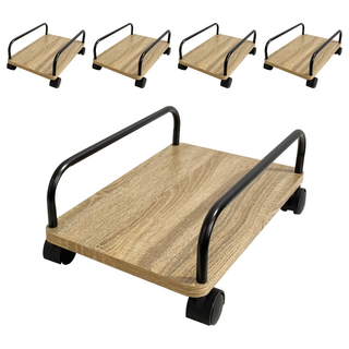 KI WISH 居家生活 主機架 烏龜車 附框 橡木紋 E1合成板 台灣製造 360度輪子, 5個