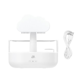 樂米雲朵香薰機 模擬雨滴 七彩漸變 細膩水霧, DQ710, 白色