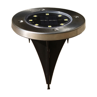 太陽能草坪燈 暖光 戶外庭院裝飾燈, 1個, 銀色 + 黑色