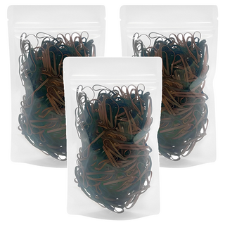 SHE'S LINE TPU 橡皮筋 500入, 黑色+棕色, 3包