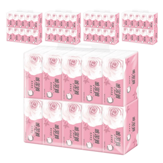 VIRJOY 唯潔雅 抽取式衛生紙 網路限定增量版 每包+100抽 200抽/包 100%原生紙漿 無螢光劑, 10包, 5袋