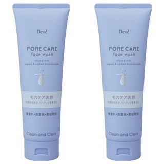 KUMANO 熊野油脂 DEVE 毛孔淨緻洗面乳 藍色, 170g, 2條