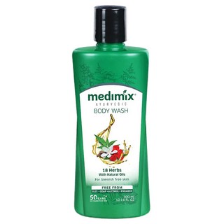 Medimix 阿育吠陀秘方沐浴液態皂 草本 深層清潔 適合油性肌膚 18種草本配方, 300ml, 1瓶