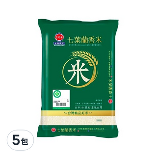 三好米 履歷七葉蘭香米 一等米, 1.5kg, 5包