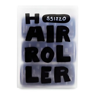 SSIZZO 簡易造型豐盈波浪髮捲 中型 3入組, 黑色, 1組