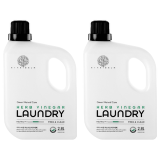 아이너바움 허브식초 대용량 아기세제 무향, 2.8L, 2개
