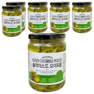 Cenfood 酸黃瓜片, 500g, 6個