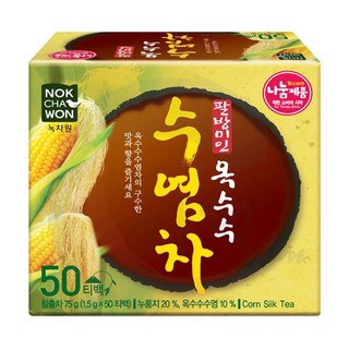 NOKCHAWON 綠茶園 玉米鬚茶 50包, 韓國人的飯後常備飲品，去油解膩，利尿排毒, 1.5g, 1盒