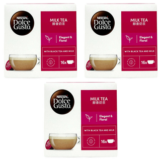 NESCAFE 雀巢咖啡 DOLCE GUSTO 醇香奶茶膠囊 僅適用DOLCE GUSTO咖啡機, 11.5g, 16顆, 3盒