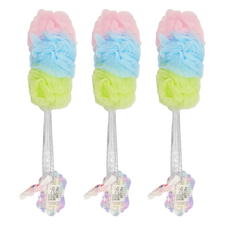 KEYTOSS 詰朵斯 專利泡泡 沐浴刷 短 可重複使用, 顏色隨機, 1入, 3個