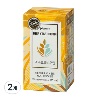 NATUREDREAM 啤酒酵母生物素 36g, 2個, 60片