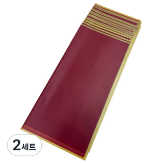 Mandeul Havi 禮物花束包裝透明玻璃紙 20入, 11 酒紅色, 2套