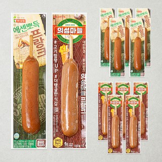 롯데햄 의성마늘 프랑크 6P + 에센뽀득 프랑크 6P, 840g, 1세트