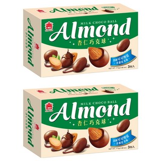 義美 杏仁巧克球 牛奶巧克力, 111g, 2盒