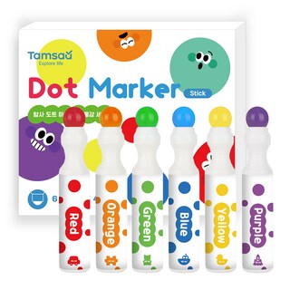 탐사 도트 스틱 마커 물감 세트, 6색