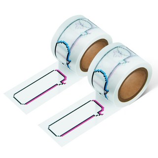 Rihoon 溫馨伴侶 標籤紙膠帶 30mm, 像素對話框, 2個