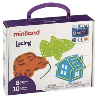 Miniland 生活學習穿線串串樂組 - 8入組, 1盒