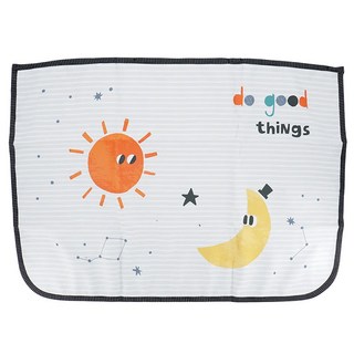 抗UV磁吸遮陽簾 101g, 白色+黑色邊框 太陽與月亮, 1個