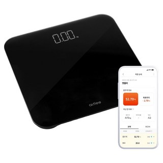 앳플리 정확한 몸무게 더블스마트인 바디체중계, 블랙, 1개, T6