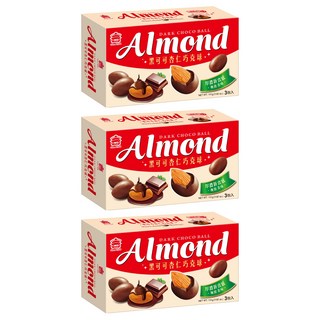 義美 杏仁巧克球 黑可可, 111g, 3盒