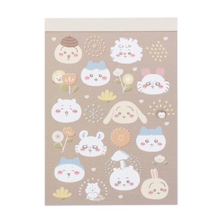 sun-star 吉伊卡哇 歡樂時光長方形便條紙 W60xH85xD11mm 45g 日本製造, 褐色之夢, 100張, 1本