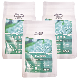 Dibaq Natural moments 自然嗑天然貓糧 低卡結紮貓配方, 雞肉 + 火雞肉, 300g, 3袋
