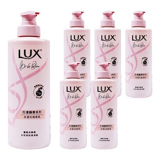 LUX 麗仕 花漾調香系列 豐盈洗髮精 浪漫法式玫瑰香氛, 470g, 6瓶