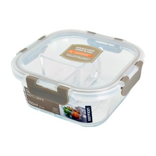 LocknLock 樂扣樂扣 三分隔耐熱玻璃保鮮盒, 1個