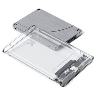 KTnet 廣鐸 TYPEC 2.5吋 SATA硬碟外接盒 4TB大容量 USB3.2 Gen1 全透明PC材質外殼 抗震/防摔/防火, EC4, 1個