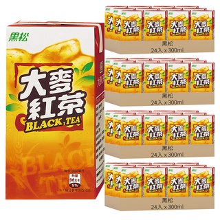 黑松 大麥紅茶 高級紅茶萃取 香濃焙炒香氣大麥 甘甜美味 順口解渴, 300ml, 96入