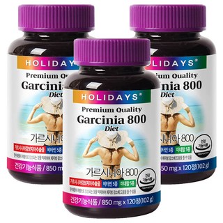 HOLIDAYS 藤黃果萃取錠800, 120錠, 3罐
