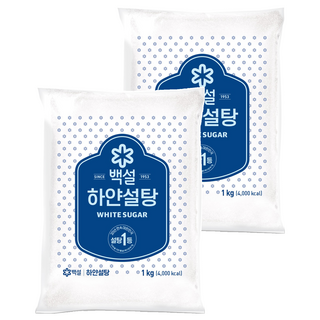 백설 하얀설탕, 1kg, 2개