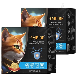 EMPIRE 恩沛 天然鈉膨潤土貓砂 強力吸收 低粉塵 清新香味 快速結塊, 2盒, 25lb