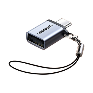 UGREEN 綠聯 Type-C 3.1轉USB3.0轉接頭 5Gbps, Space Gray, 1個, 29mm