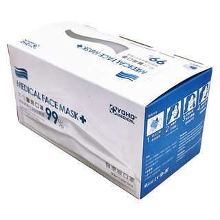YOHO 佑合 醫用口罩 BWL-6WT L (17.5 x 9.5cm), 50片, 1盒, 冰霧藍