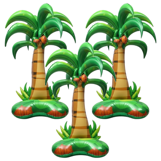 51吋站立叢林系列 鋁箔氣球, 3個, 大椰子樹 有果實 綠色 + 棕色