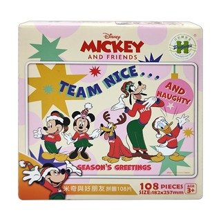HUNDRED PICTURES 百耘圖 Mickey Mouse&Friends 米奇與好朋友17拼圖 Set, 108片, 1盒