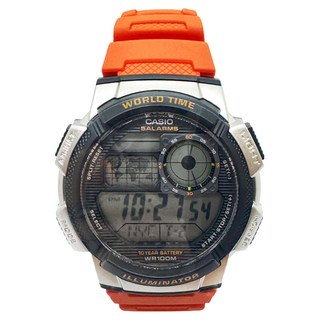 CASIO 卡西歐 世界之城電子數位膠帶錶 AE-1000W-4B