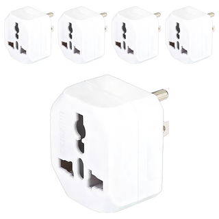 Dr.AV 聖岡科技 台灣專用萬國轉換插頭 3孔 TNT-85, 白色, 5個, 4cm