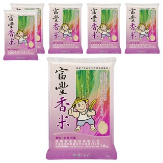 天生好米 富豐香米 台灣花蓮產 CNS二等, 1.8kg, 6包