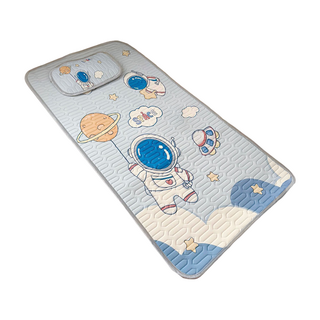 兒童冰絲乳膠涼墊 附同款乳膠枕套, 星球太空, 1個