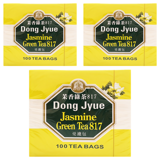 DONG JYUE 東爵好茶 茉香綠茶817, 2g, 100包, 3盒