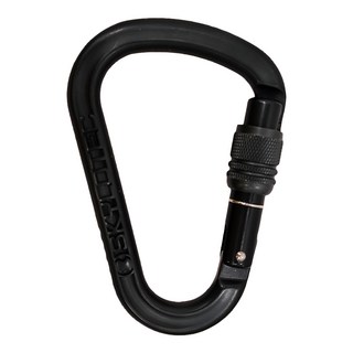 SKYLOTEC 有鎖鉤環 pass O -SCOR 手轉鎖 鋁合金 22kN斷裂負載, 黑色, 1個