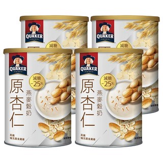 QUAKER 桂格 原杏仁燕麥穀奶, 390g, 4罐