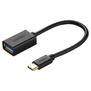 UGREEN 綠聯 USB3.0 Type-C OTG傳輸線, 15cm, 黑色, 1條