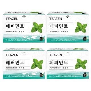 티젠 페퍼민트 티백, 1.2g, 20개입, 4개