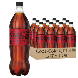 Coca-Cola 可口可樂 ZERO SUGAR 無糖, 1.25L, 12瓶