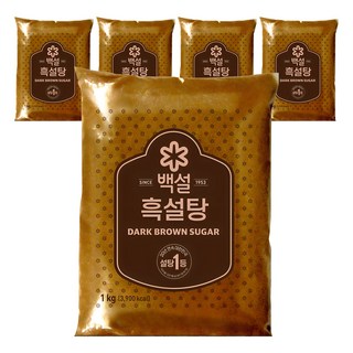 백설 흑설탕, 1kg, 5개
