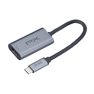 PX 大通 Type-C轉HDMI高畫質影音轉換器 UCH1H PRO, 4K@60Hz超高畫質影音同步, USB 3.1接頭即插即用, 鋁合金散熱快, 15cm, 1條
